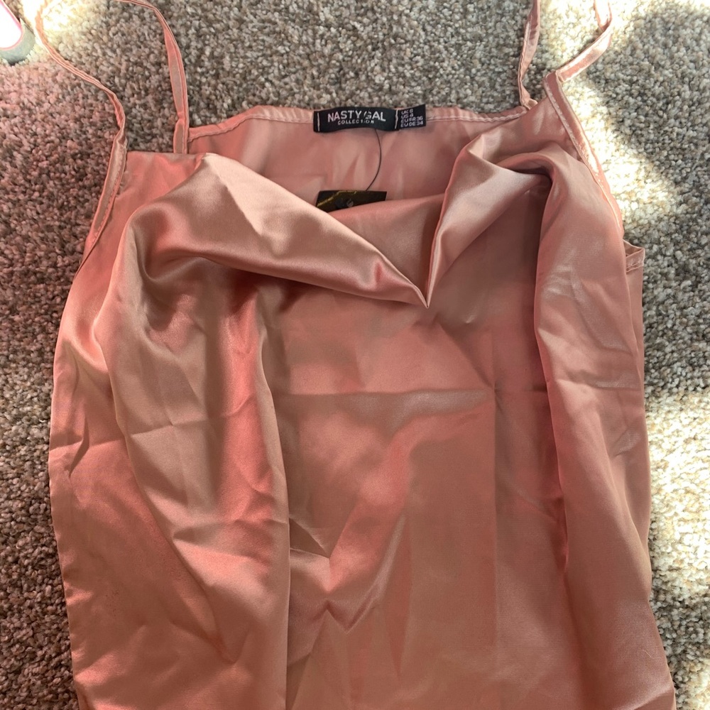 nasty gal satin tank